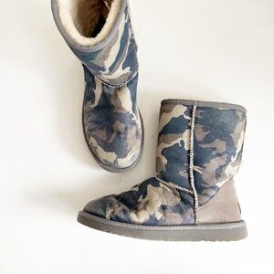 UGG boots blue and gray camo short boots size 7
